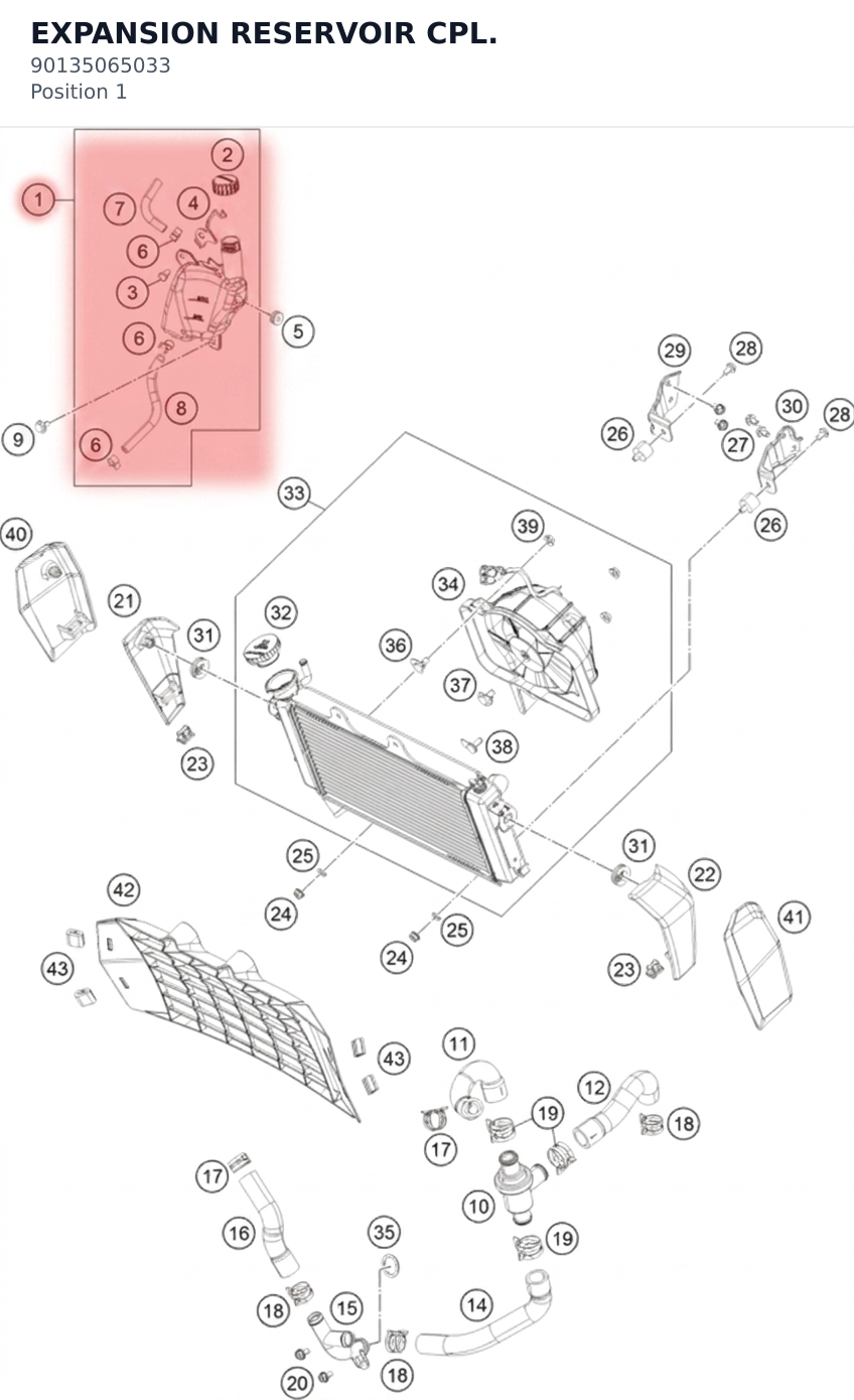 Diagram preview: EXPANSION RESERVOIR CPL. (90135065033)