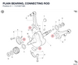 PLAIN BEARING, CONNECTING ROD 11210071BA diagram position