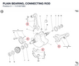 PLAIN BEARING, CONNECTING ROD 11210072BA diagram position