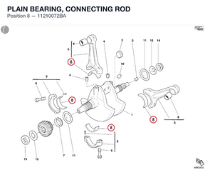PLAIN BEARING, CONNECTING ROD 11210072BA diagram position