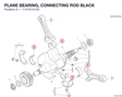 PLANE BEARING, CONNECTING ROD BLACK 11210121AD diagram position