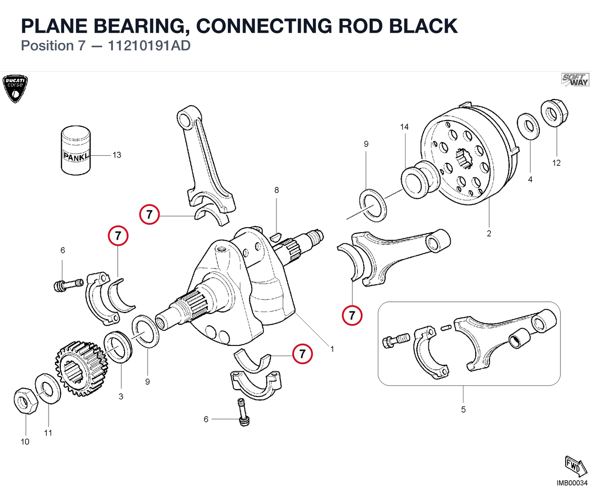PLANE BEARING, CONNECTING ROD BLACK