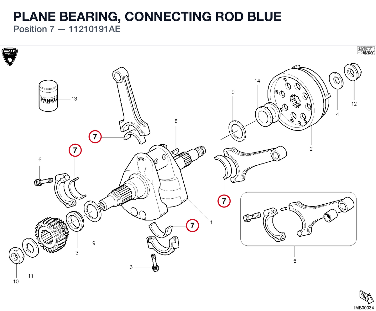 PLANE BEARING, CONNECTING ROD BLUE
