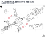 PLANE BEARING, CONNECTING ROD BLUE