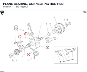 PLANE BEARING, CONNECTING ROD RED 11210231AA diagram position
