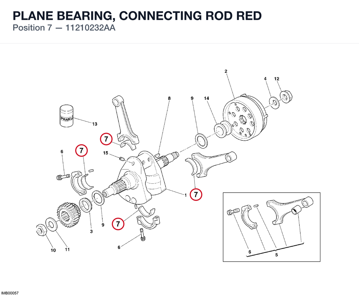 PLANE BEARING, CONNECTING ROD RED