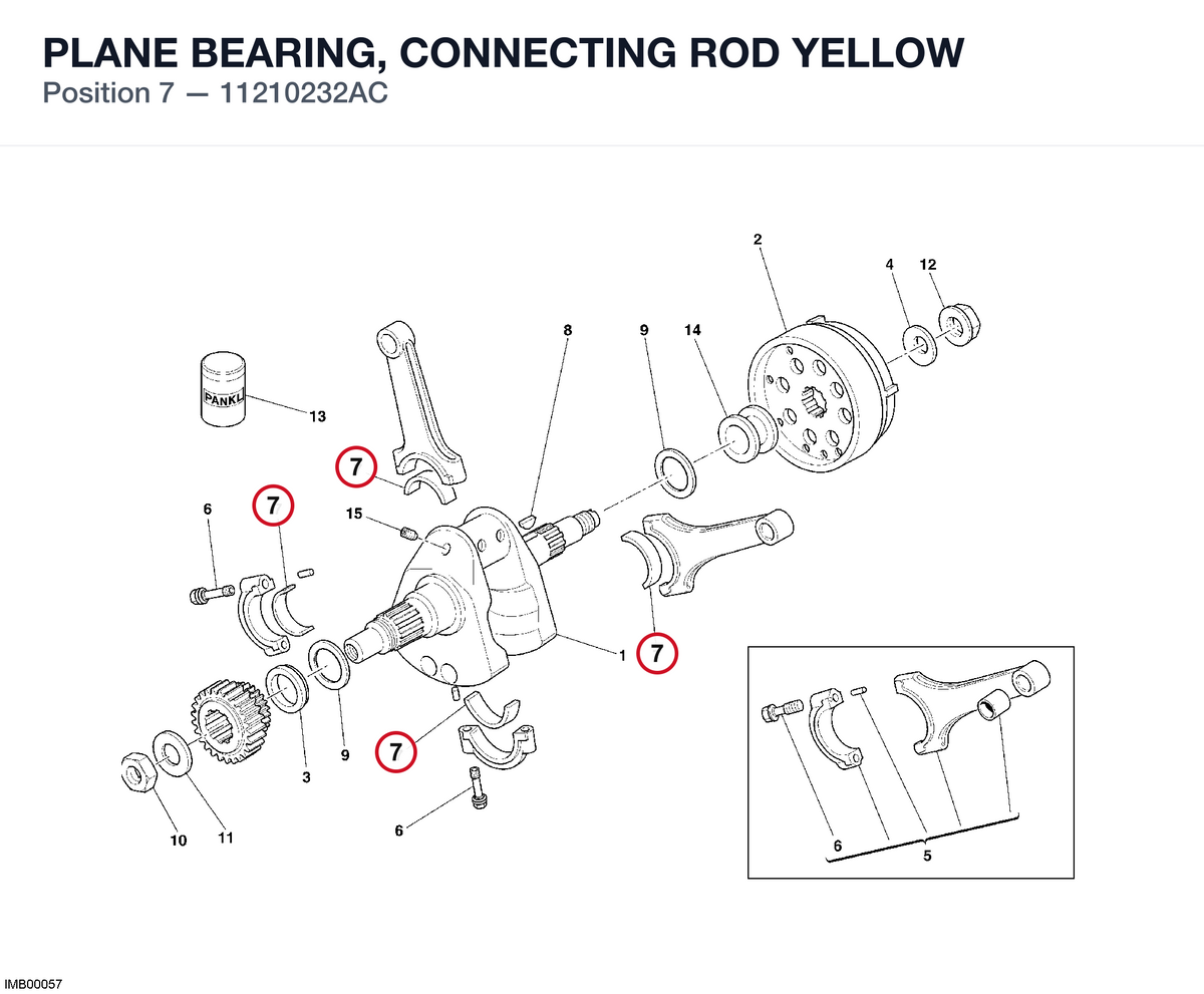 PLANE BEARING, CONNECTING ROD YELLOW