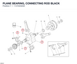 PLANE BEARING, CONNECTING ROD BLACK