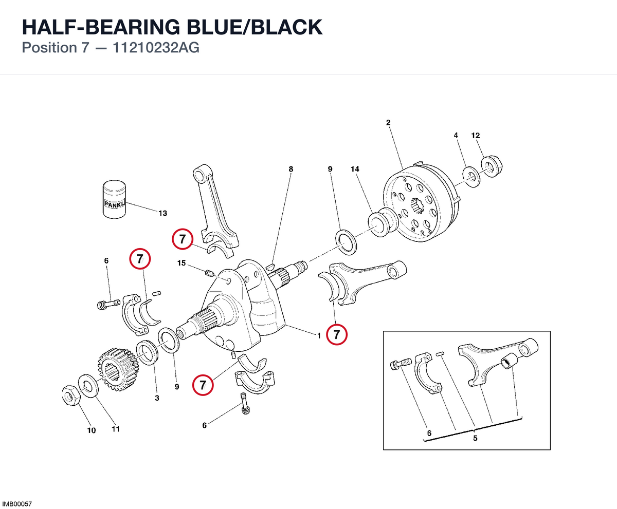 HALF-BEARING BLUE/BLACK