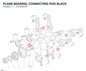 PLANE BEARING, CONNECTING ROD BLACK 11210401AF diagram position