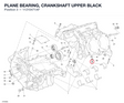 PLANE BEARING, CRANKSHAFT UPPER BLACK