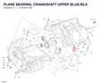 PLANE BEARING, CRANKSHAFT UPPER BLUE/BLA 11210471AH diagram position