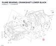 PLANE BEARING, CRANKSHAFT LOWER BLACK 11210481AF diagram position