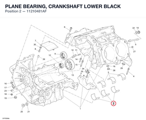 PLANE BEARING, CRANKSHAFT LOWER BLACK 11210481AF diagram position