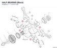 HALF-BEARING (Black) 11210711AD diagram position