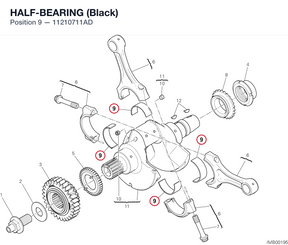 HALF-BEARING (Black) 11210711AD diagram position