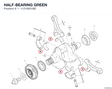 HALF-BEARING GREEN 11210831BE diagram position