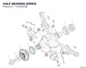 HALF-BEARING GREEN 11210831BE diagram position