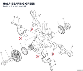 HALF-BEARING GREEN 11210921AE diagram position