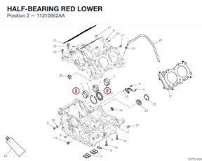 HALF-BEARING RED LOWER 11210952AA diagram position