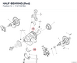 HALF-BEARING (Red) 11211001BA diagram position