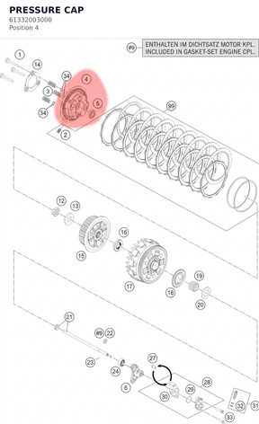 Diagram preview: PRESSURE CAP (61332003000)