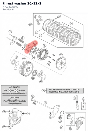 Diagram preview: thrust washer 20x32x2 (47032020000)
