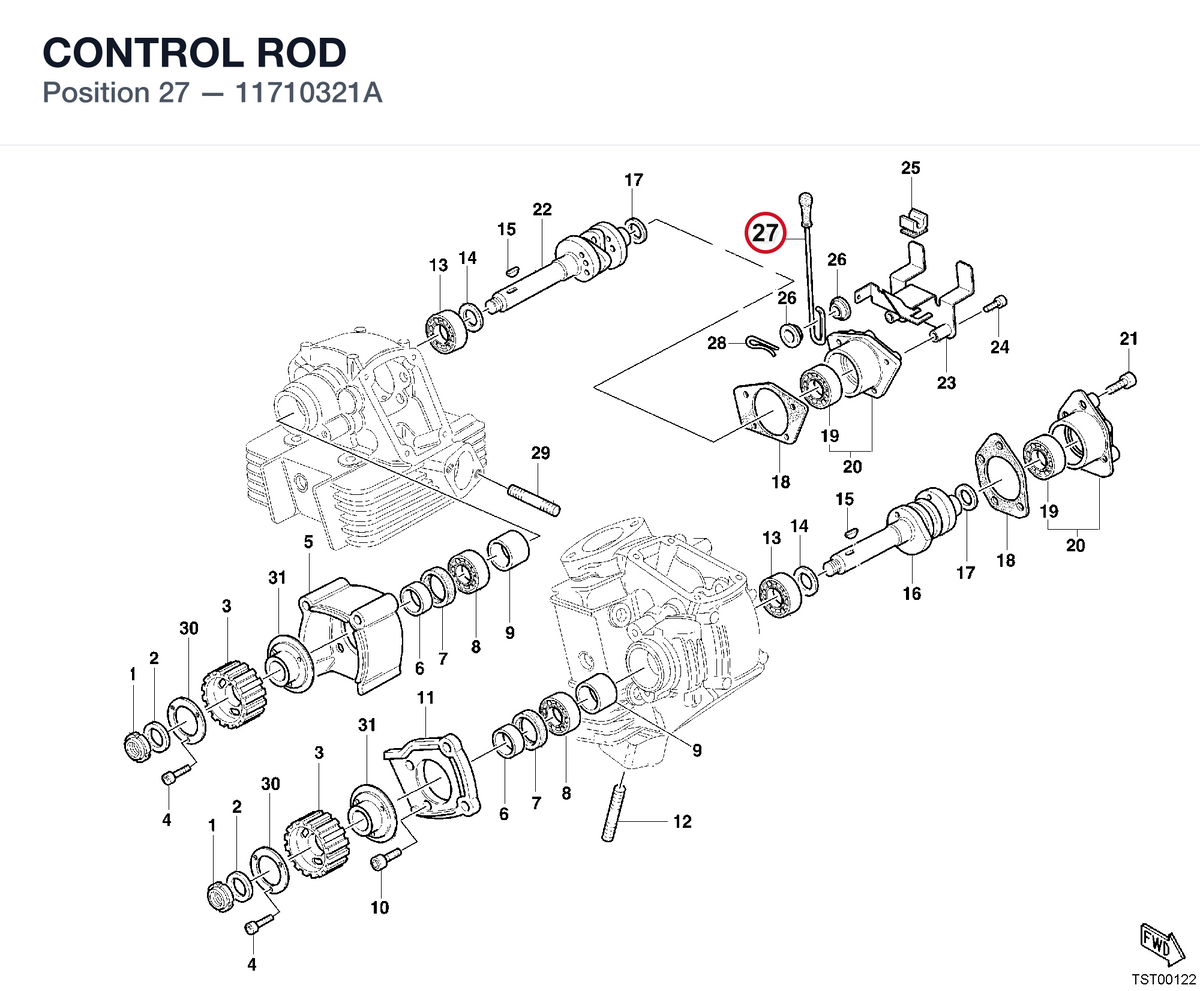 CONTROL ROD 11710321A diagram position