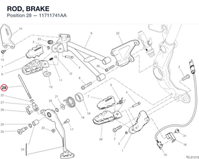 ROD, BRAKE 11711741AA diagram position