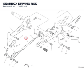 GEARBOX DRIVING ROD 11711821AA diagram position