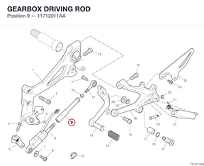 GEARBOX DRIVING ROD 11712011AA diagram position