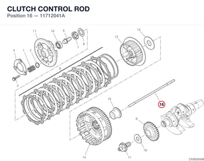 CLUTCH CONTROL ROD 11712041A diagram position