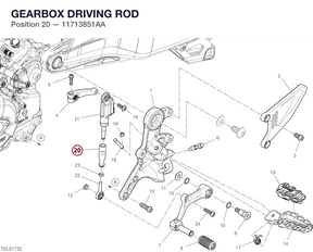 GEARBOX DRIVING ROD 11713851AA diagram position
