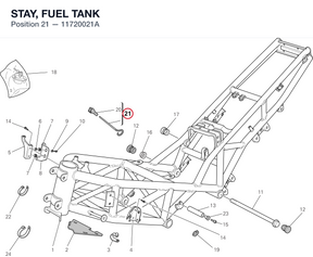 STAY, FUEL TANK 11720021A diagram position
