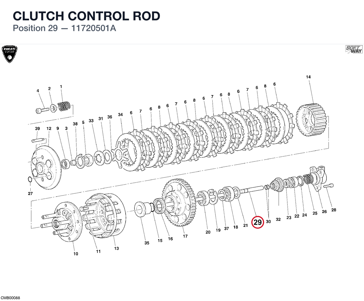CLUTCH CONTROL ROD