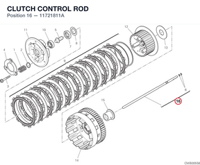 CLUTCH CONTROL ROD 11721811A diagram position
