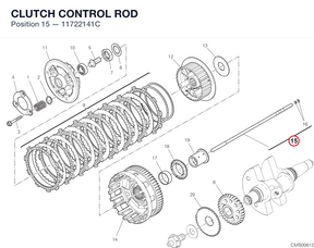 CLUTCH CONTROL ROD 11722141C diagram position