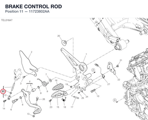 BRAKE CONTROL ROD 11723802AA diagram position