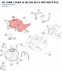Diagram preview: RC TANK COVER JY181350 BLCK MET MATT PLD (94508049000CA)