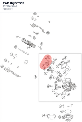 Diagram preview: CAP INJECTOR (95707024000)