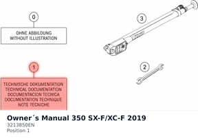 Diagram preview: Owner´s Manual 350 SX-F/XC-F  2019 (3213850EN)