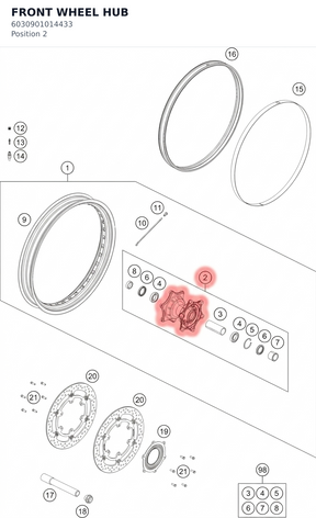 Diagram preview: FRONT WHEEL HUB (6030901014433)