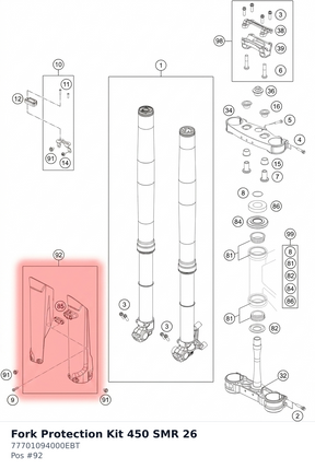 Diagram preview: Fork Protection Kit 450 SMR 26 (77701094000EBT)