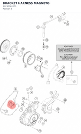 Diagram preview: BRACKET HARNESS MAGNETO (90230062000)