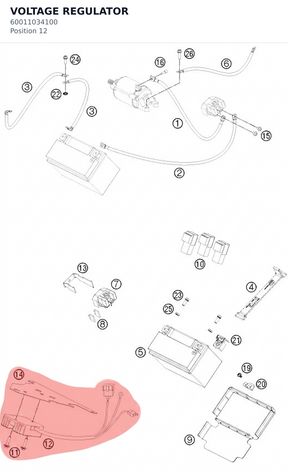 Diagram preview: VOLTAGE REGULATOR (60011034100)