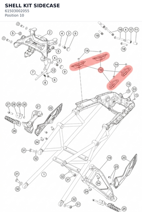 Diagram preview: SHELL KIT SIDECASE (61503002055)