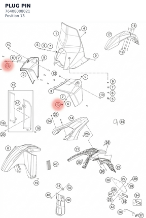 Diagram preview: PLUG PIN (76408008021)