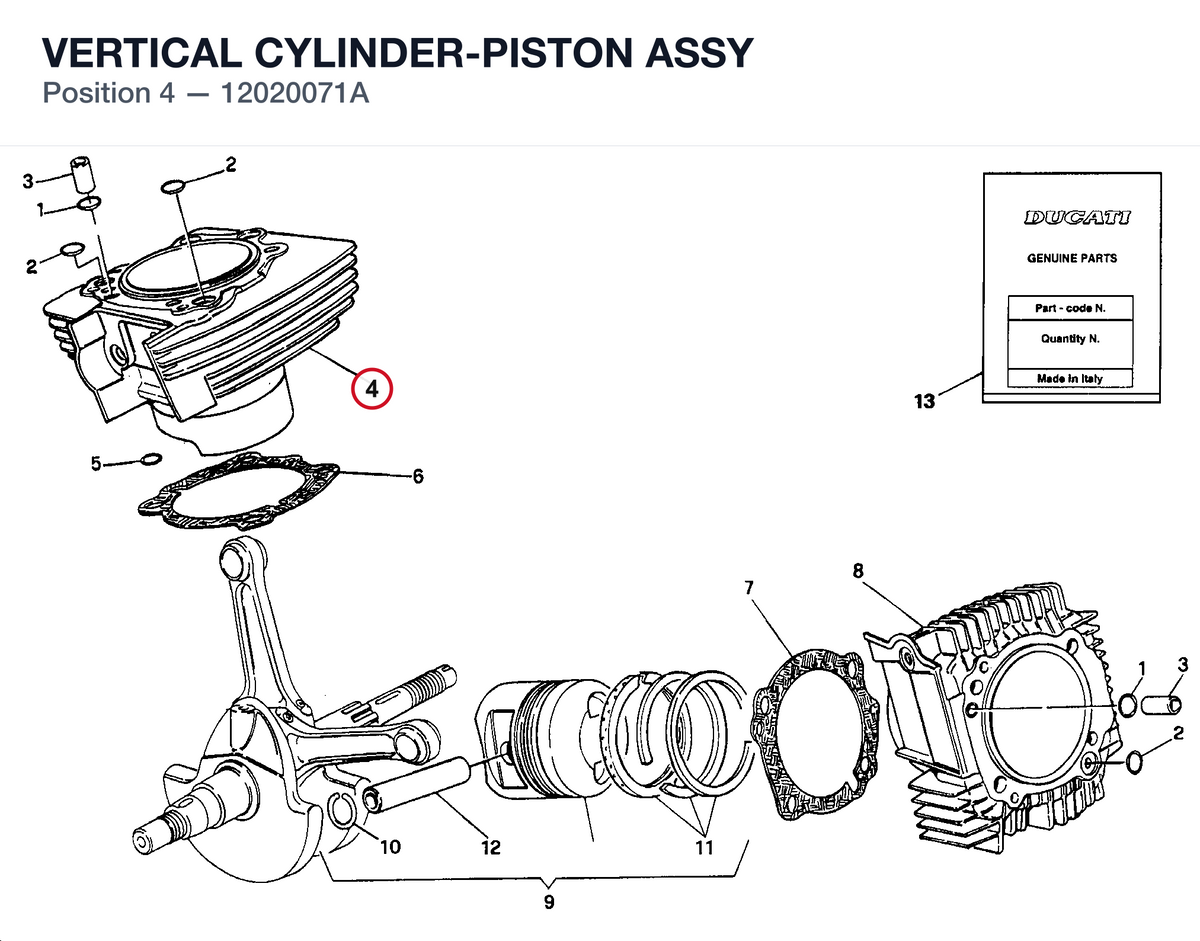 VERTICAL CYLINDER-PISTON ASSY