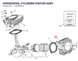 HORIZONTAL CYLINDER-PISTON ASSY