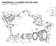 HORIZONTAL CYLINDER-PISTON ASSY